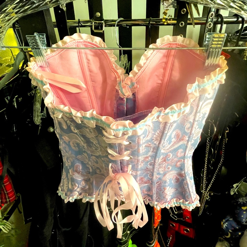Beautiful Lavender & Pink Corset